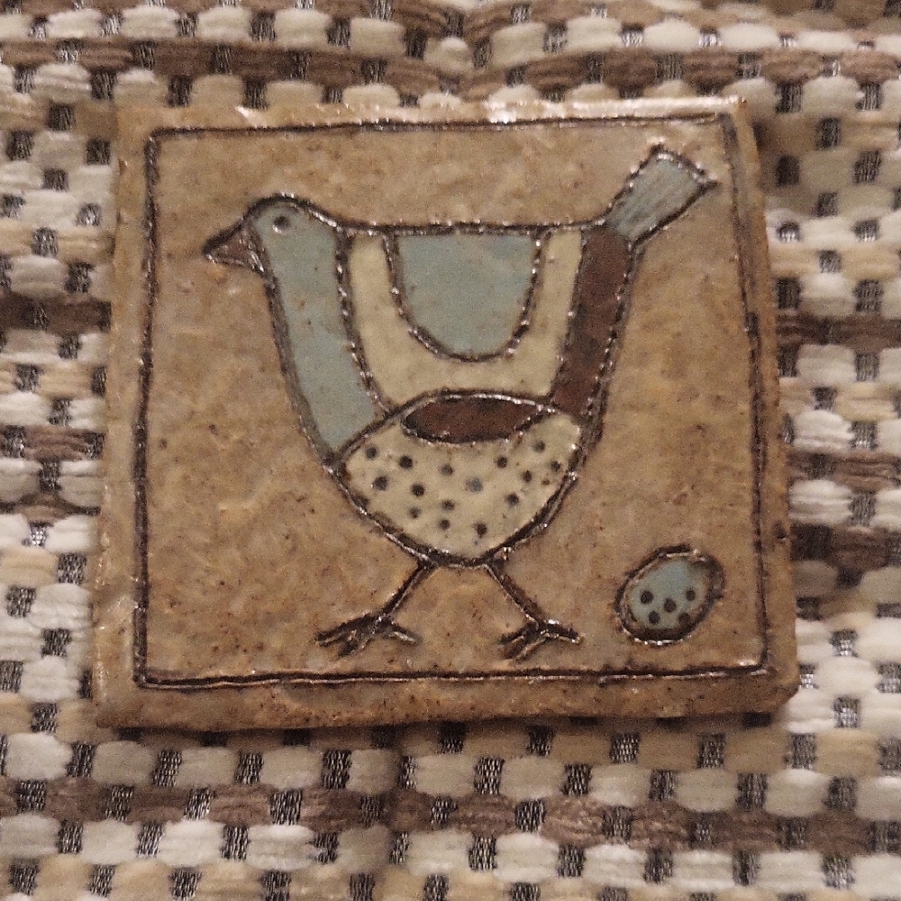 Handcrafted Bird Tile Decor - Multicolor